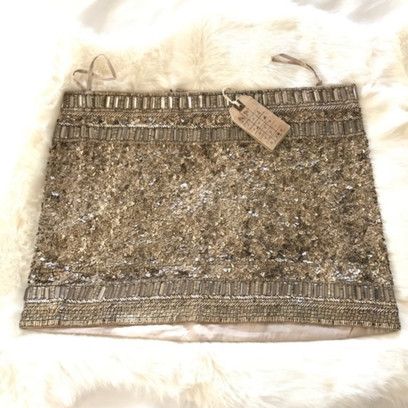 All Saints Antique Gold Devo Skirt - Picture 3 of 6